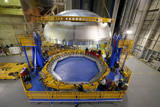 NASA image: NASA Rocket Hardware Moves to Michoud’s Vertical Assembly Center for Next Phase of Production 