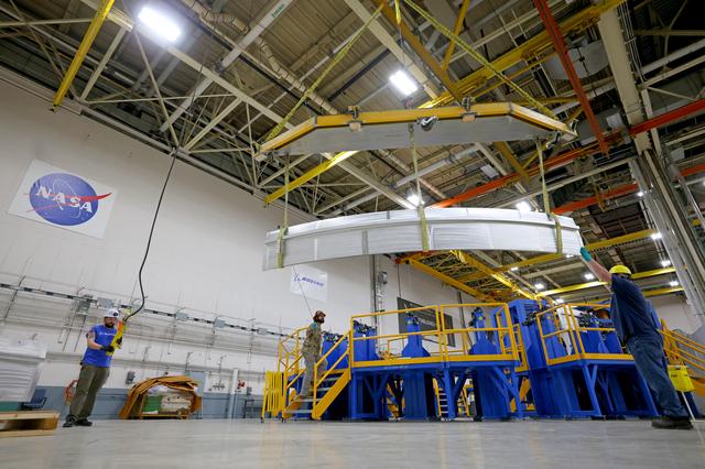 NASA image: First Components of Artemis V SLS Rocket Manufactured at Michoud