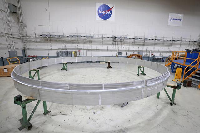 NASA image: First Components of Artemis V SLS Rocket Manufactured at Michoud