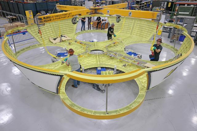 NASA image: NASA, Boeing Prepare Artemis III Engine Section Boat-tail for Delivery on NASA Barge