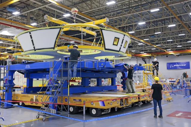 NASA image: NASA, Boeing Prepare Artemis III Engine Section Boat-tail for Delivery on NASA Barge