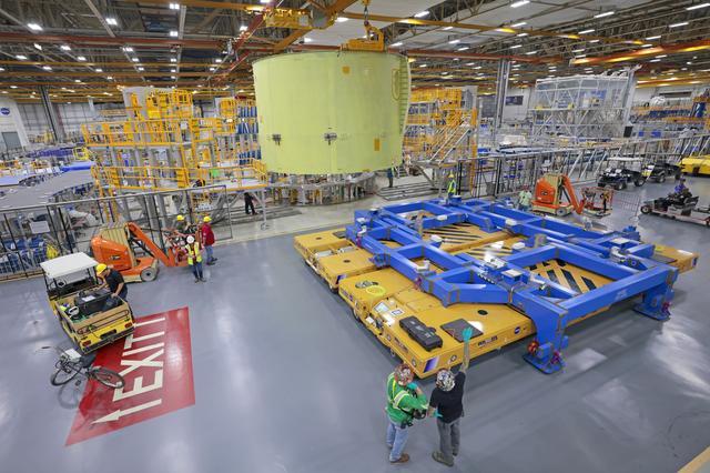 NASA image: NASA, Boeing Move Artemis IV Rocket Hardware to Barge