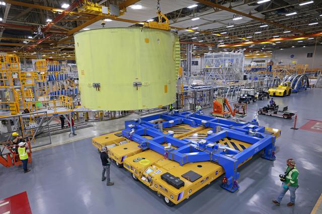 NASA image: NASA, Boeing Move Artemis IV Rocket Hardware to Barge