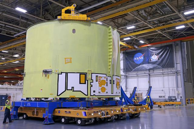 NASA image: NASA, Boeing Move Artemis IV Rocket Hardware to Barge