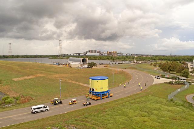 NASA image: NASA, Boeing Move Artemis IV Rocket Hardware to Barge