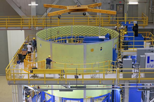 NASA image: Engine Section Barrel Weld Completion Marks Early Milestone for Artemis V’s Core Stage