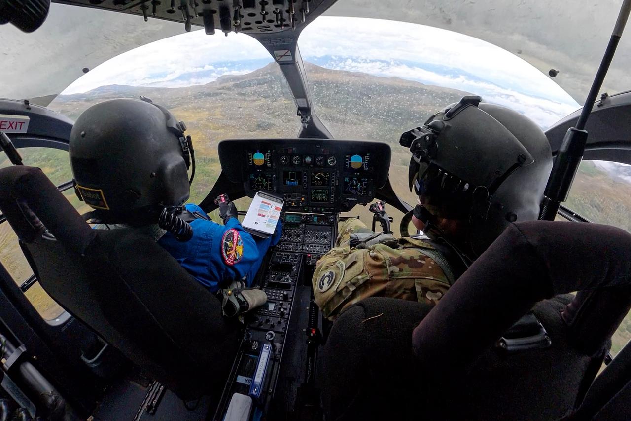 These photos and videos show how NASA certified a new lander flight training course using helicopters in the mountains of northern Colorado. NASA is partnering with the Colorado Army National Guard at its High-Altitude Army National Guard Aviation Training Site near Gypsum, Colorado, to develop the foundational flight training course that will help astronauts practice flight and landing procedures for the Moon. The certification marks an important milestone in crew training for Artemis missions to the Moon, when astronauts will use a commercial human landing system to land on the lunar surface. During the two-week certification run in late August 2025, NASA astronauts Matthew Dominick and Mark Vande Hei participated in flight and landing training to help certify the course. The pair, along with trained instructor pilots with the Army National Guard, took turns flying a helicopter and navigating to landing zones. Artemis flight crew trainers, mission control leads, and lunar lander operational experts from NASA Johnson joined them on each helicopter flight to assess the instruction, training environment, and technical applications for crewed lunar missions. For more information, contact NASA Marshall’s Office of Communications at 256-544