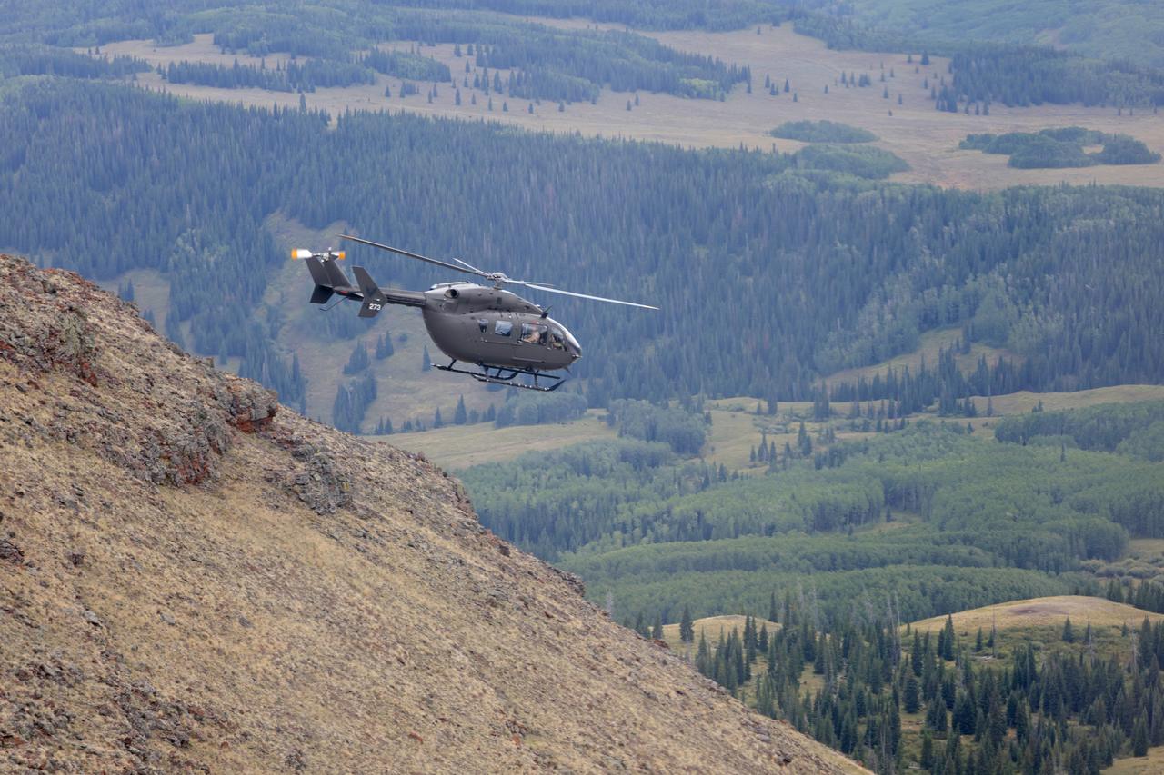 These photos and videos show how NASA certified a new lander flight training course using helicopters in the mountains of northern Colorado. NASA is partnering with the Colorado Army National Guard at its High-Altitude Army National Guard Aviation Training Site near Gypsum, Colorado, to develop the foundational flight training course that will help astronauts practice flight and landing procedures for the Moon. The certification marks an important milestone in crew training for Artemis missions to the Moon, when astronauts will use a commercial human landing system to land on the lunar surface.  During the two-week certification run in late August 2025, NASA astronauts Matthew Dominick and Mark Vande Hei participated in flight and landing training to help certify the course. The pair, along with trained instructor pilots with the Army National Guard, took turns flying a helicopter and navigating to landing zones. Artemis flight crew trainers, mission control leads, and lunar lander operational experts from NASA Johnson joined them on each helicopter flight to assess the instruction, training environment, and technical applications for crewed lunar missions.  For more information, contact NASA Marshall’s Office of Communications at 256-544