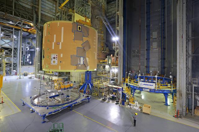 NASA image: Artemis III Intertank Moves to Vertical Assembly Building for Forward Join 
