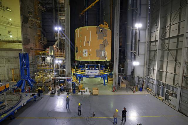 NASA image: Artemis III Intertank Moves to Vertical Assembly Building for Forward Join 