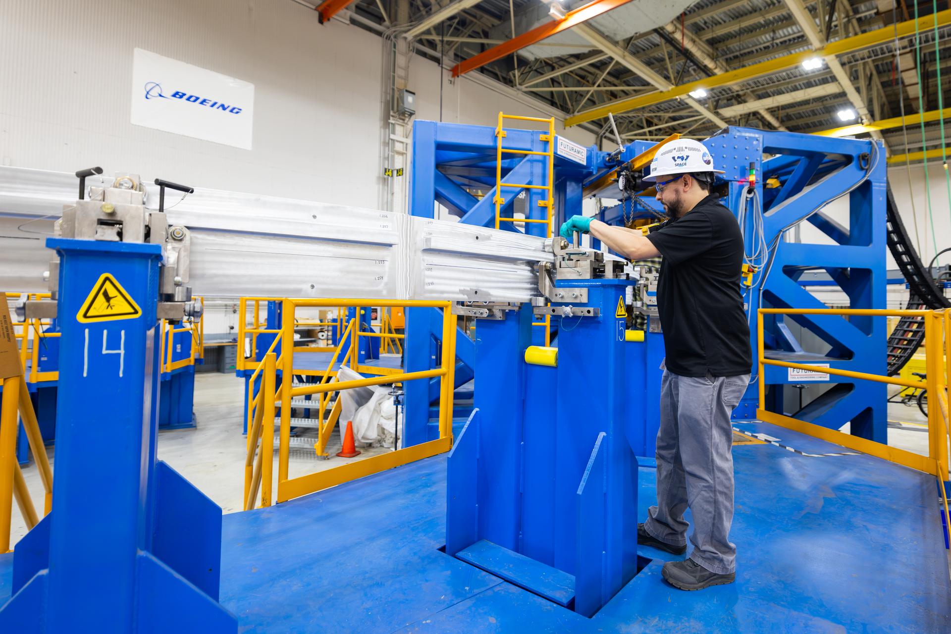 Teams at NASA’s Michoud Assembly Facility in New Orleans continue to make progress manufacturing core stages for the SLS (Space Launch System) rocket. In August, teams with NASA and Boeing, SLS core stage prime contractor, completed the first ring for the sixth SLS core stage. The core stage rings are welded together through a friction-stir welding process. A completed ring is 27.6 feet in diameter and serves as a connection point to join the large core stage structures together. The rings also provide structural stability to the bottoms of the domes.    The 212-foot-tall SLS rocket core stage is made up of 10 major barrel sections, four dome sections, and seven rings. The components come together to form the five major sections of the core stage – the engine section, liquid hydrogen tank, intertank, liquid oxygen tank, and forward skirt. 