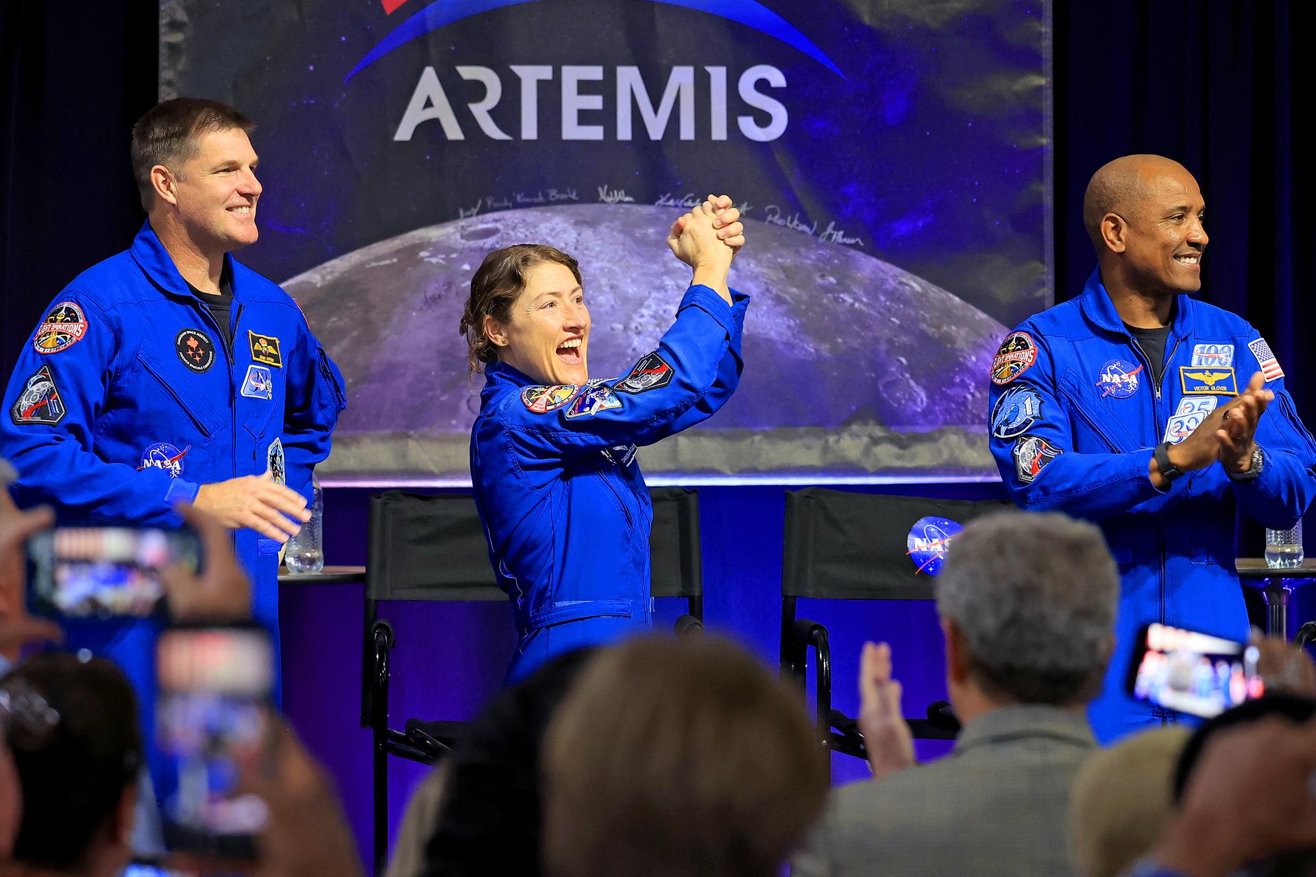 The crew of NASA's Artemis II mission visited NASA’s Michoud Assembly Facility on Sept. 3, 2026, marking their first return to the New Orleans factory since their historic test flight in April. The astronauts met with the workforce to share their gratitude for the facility's structural and manufacturing contributions to the mission's success. During an employee all-hands event, the crew reflected on their journey around the Moon, thanked Michoud team members for their contributions to the mission, and answered questions from the workforce. Artemis II was the first crewed mission of NASA’s Artemis campaign. Wiseman, Glover, Koch, and Hansen completed the approximately 10-day mission around the Moon in April 2026. Image credit: NASA/Michael DeMocker