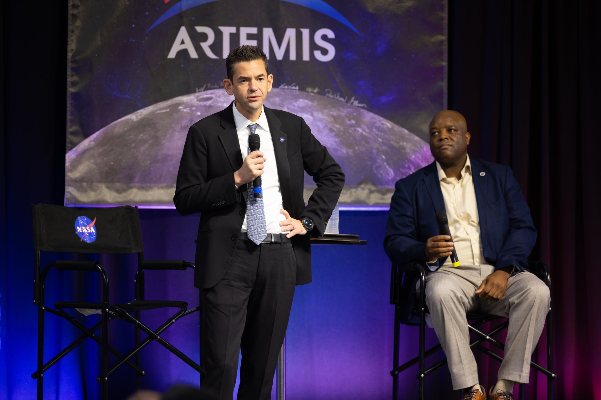 NASA Administrator Jared Isaacman speaks to the Michoud workforce during an employee town hall and Q&A session on Thursday, Sept. 17, 2026. Isaacman, NASA’s 15th administrator, stopped at Michoud during his multi-center tour to meet with employees, contractors, and partners.