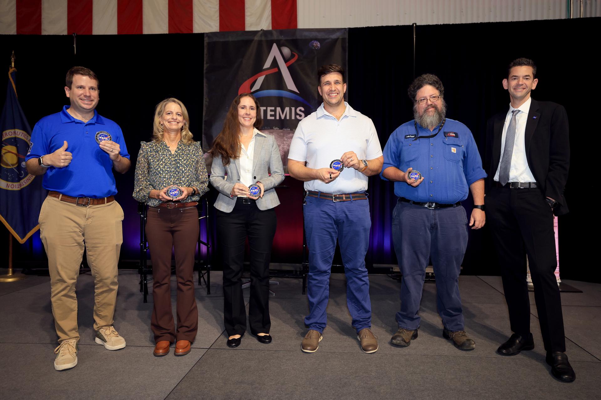 NASA Administrator Jared Isaacman speaks to the Michoud workforce during an employee town hall and Q&A session on Thursday, Sept. 17, 2026. Isaacman, NASA’s 15th administrator, stopped at Michoud during his multi-center tour to meet with employees, contractors, and partners. Image credit: NASA/Michael DeMocker