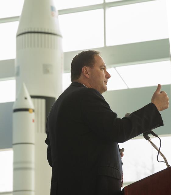 NASA image: Robert Lightfoot, NASA associate administrator, conducts a town hall meeting
