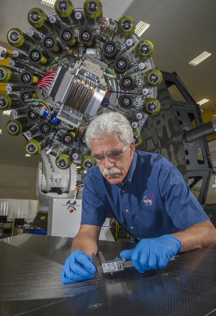 NASA image: The CEUS automated fiber placement cylindrical manufacturing tool