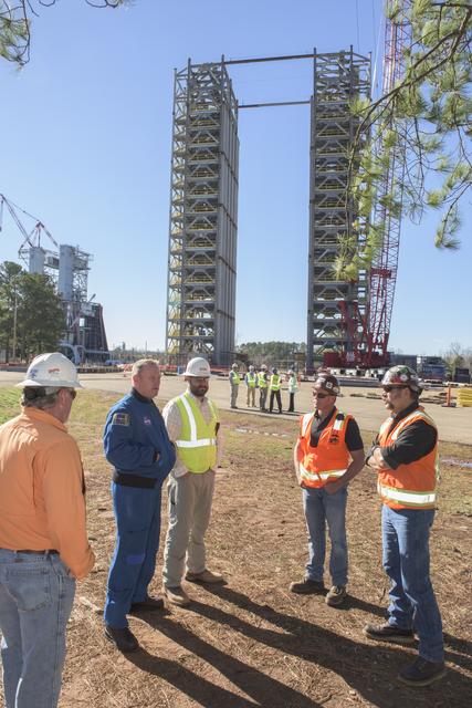 NASA image: Butch Wilmore with construction workers