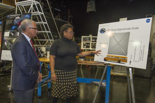 NASA image: CHARLES BOLDEN BRIEFED BY TIFFANY RUSSELL