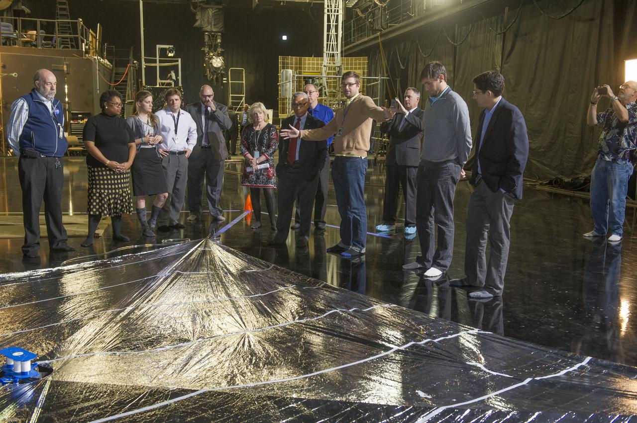 NASA ADMINISTRATOR BOLDEN IS BRIEFED ON NEA SCOUT PROGRESS BY ALEX SOBEY