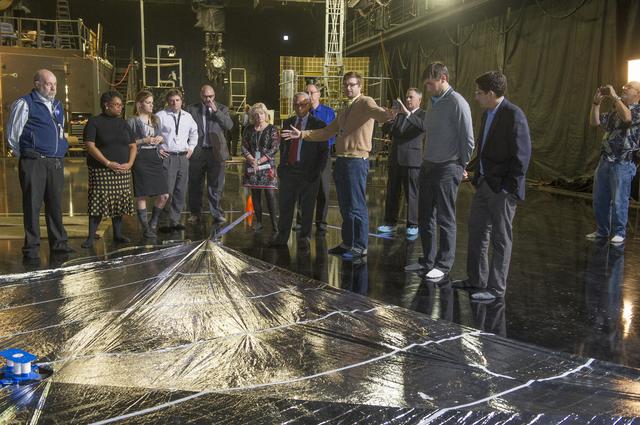 NASA image: CHARLES BOLDEN BRIEFED BY ALEX SOBEY