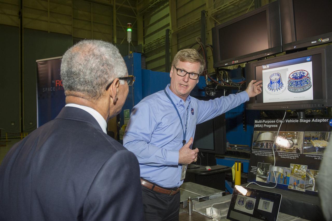 NASA ADMINISTRATOR BOLDEN GETS SLS HARDWARE UPDATE FROM JOHN STREET