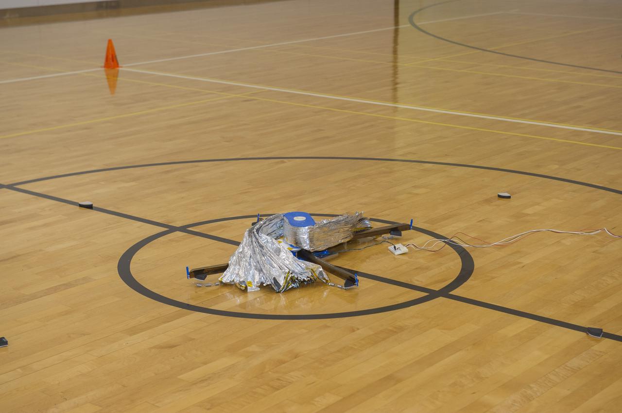 TIFFANY LOCKETT OVERSEES THE HALF SCALE (36 SQUARE METERS) ENGINEERING DEVELOPMENT UNIT (EDU) SOLAR SAIL DEPLOYMENT DEMONSTRATION IN PREPARATION FOR FULL SCALE EDU (86 SQUARE METERS) DEPLOYMENT IN APRIL, 2016