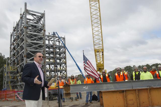 NASA image: TEST STAND 4697 TOP OUT