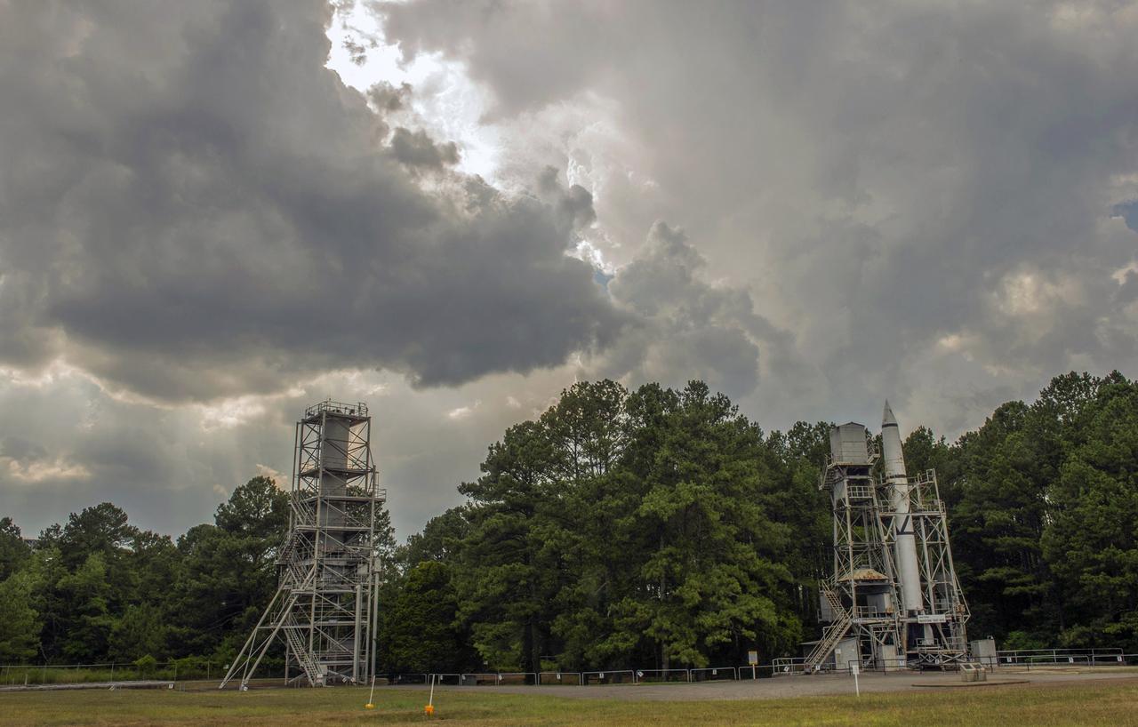 HISTORIC REDSTONE TEST SITE-TEST STAND 4665 (R), AND TEST STAND 4665A (L)