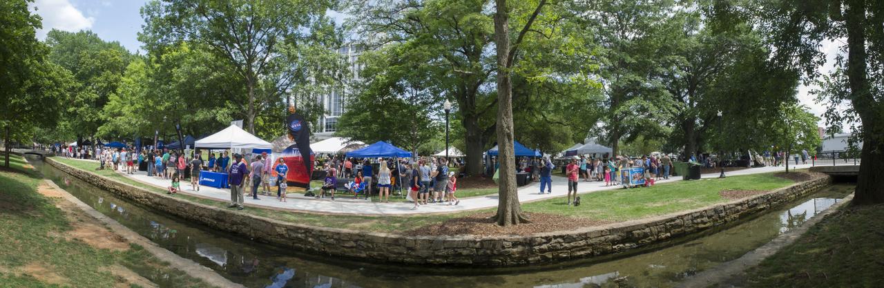 MORE THAN 7,500 PEOPLE ATTENDED NASA MARSHALL SPACE CENTER AND DOWNTOWN HUNTSVILLE, INC.’S THIRD ANNUAL CELEBRATION OF NASA AND THE COMMUNITY JUNE 18. THIS YEAR, THE EVENT MOVED TO HUNTSVILLE’S BIG SPRING PARK.