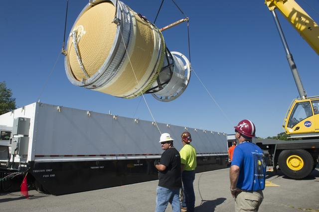 NASA image: INTERIM CRYOGENIC PROPULSION STAGE TEST ARTICLE UNLOADED PRIOR T