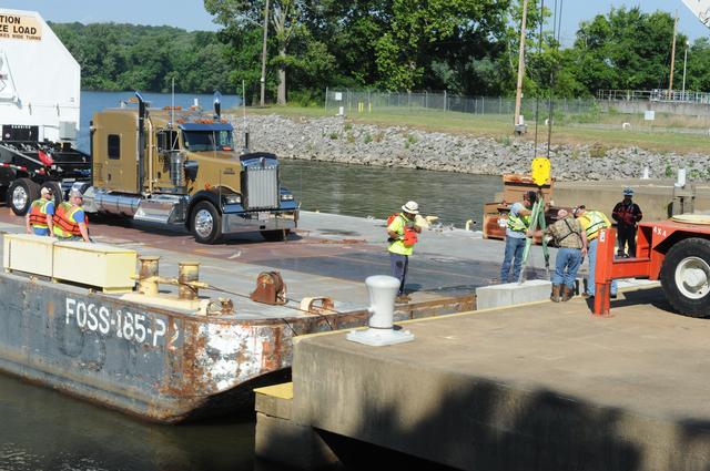 NASA image: SLS INTERIM CRYOGENIC PROPULSION STAGE TEST ARTICLE ARRIVAL
