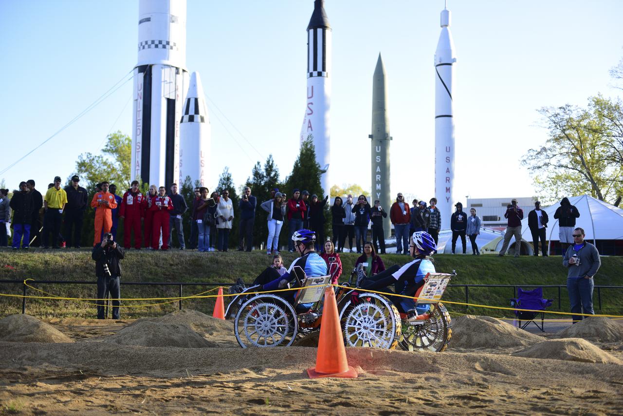 2016 ROVER CHALLENGE EVENTS AT THE U.S. SPACE AND ROCKET CENTER IN HUNTSVILLE, ALABAMA. NATIONAL AND INTERNATIONAL COLLEGE AND HIGH SCHOOL STUDENTS COME TOGETHER TO TEST THEIR ENGINEERING SKILLS OVER A SIMULATED OUTER PLANET OBSTACLE COURSE.