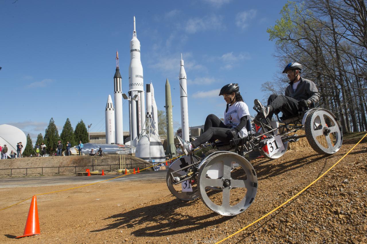 2017 Exploration Rover Challenge events at the U.S. Space and Rocket Center in Huntsville, Alabama. High school and college students from around the U.S. and the world come together for this 2 day event which challenges them to compete for the fastest time as well as technical design of the actual rover itself.