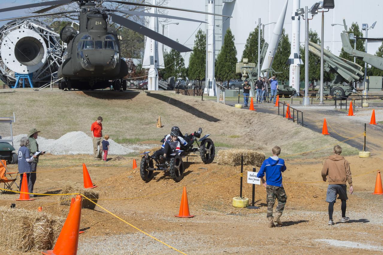 2017 Exploration Rover Challenge events at the U.S. Space and Rocket Center in Huntsville, Alabama. High school and college students from around the U.S. and the world come together for this 2 day event which challenges them to compete for the fastest time as well as technical design of the actual rover itself.