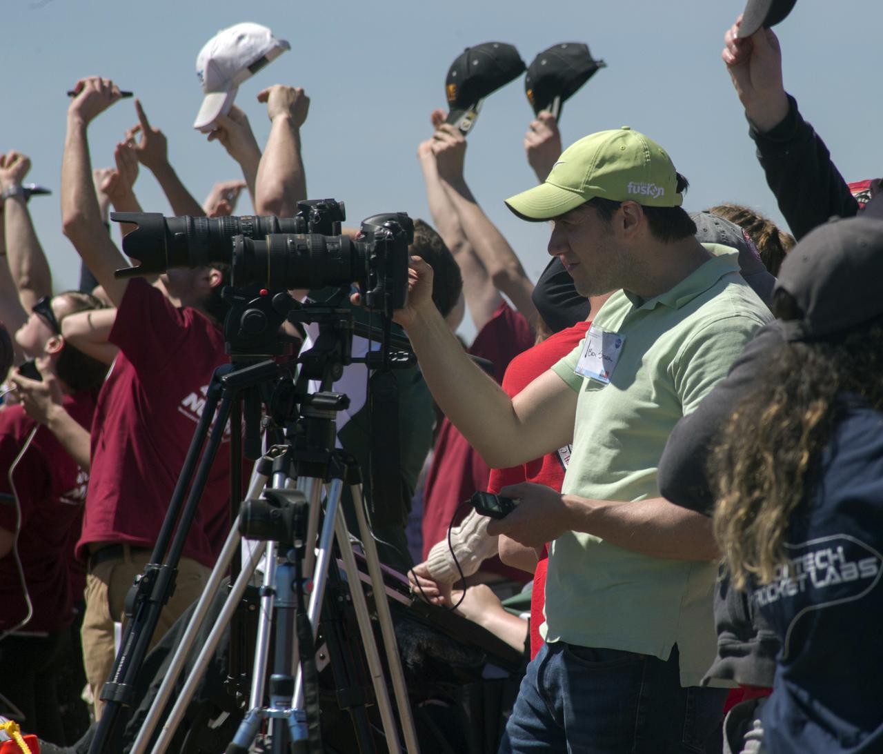 Student Launch Initiative participants launch their rockets at Bragg Farms in Toney, Alabama