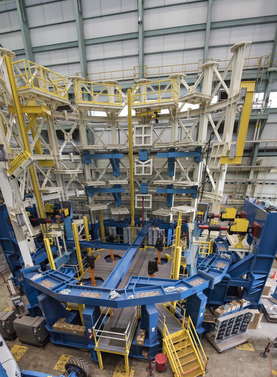 Engine section test stand in building 4619 prior to test article being installed.