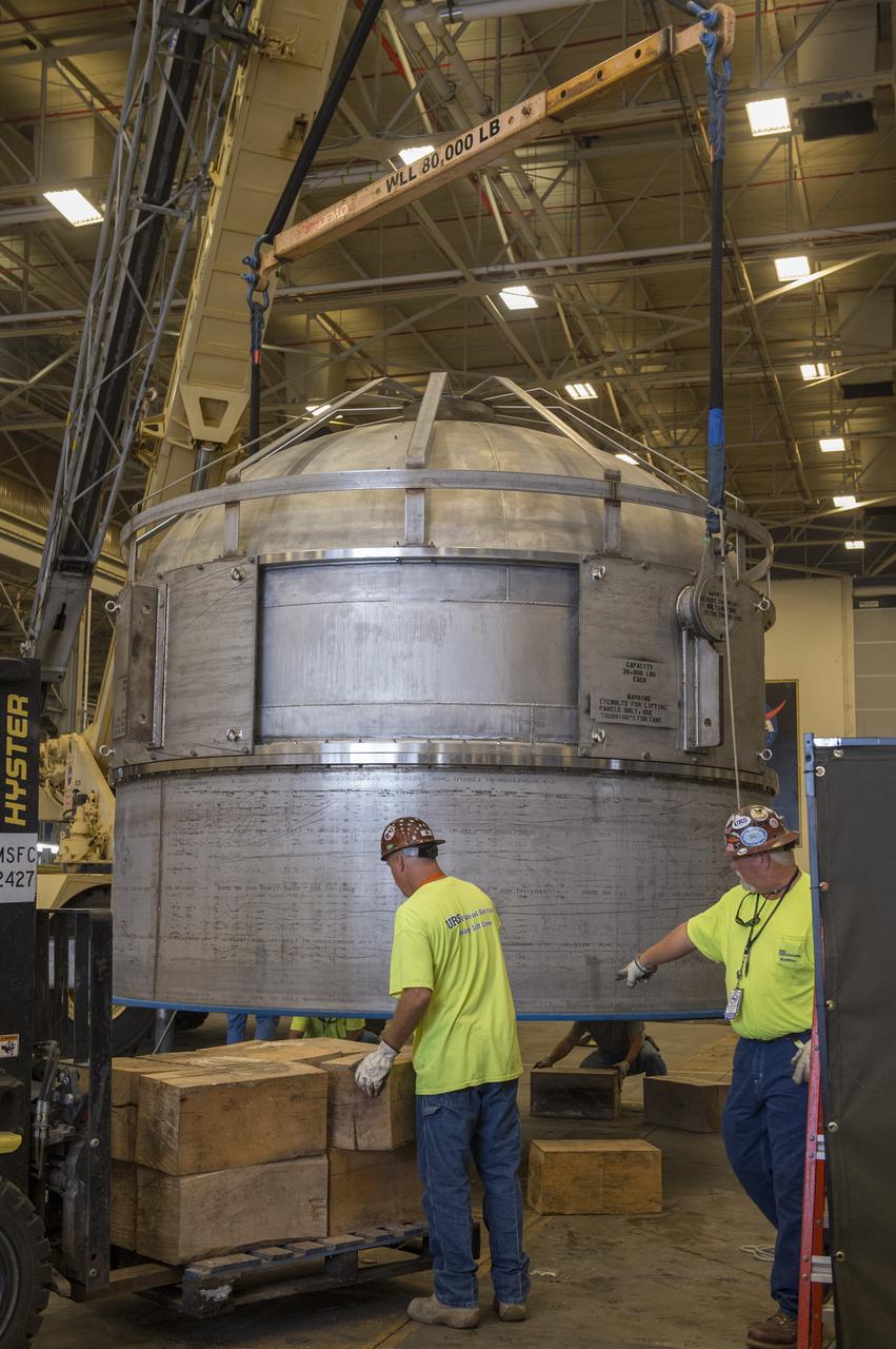 SHIIVER (Structural Heat Intercept Insulation Vibration Evaluation Rig) is a cryogenic test tank developed to evaluate heat intercept concepts. It arrived at Marshall Space Flight Center on August 10, 2017. The tank will receive heat sensors and spray-on foam insulation before making its way to Plum Brook station for further insulation and testing.