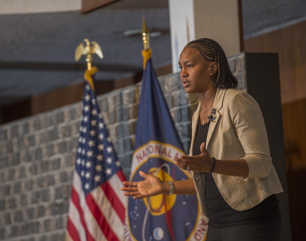 The 2017 Disabilities Awareness Month Program was presented at Marshall Space Flight Center's Morris Auditorium with guest speaker Tamika Catchings. Ms. Catchings is a retired WNBA player who spent her entire career with the Indiana Fever. She was the first recipient of ESPN’s Humanitarian Award in 2015. In 2016, Tamika became the first female recipient of the National Civil Rights Museum Sports Legacy Award.  In 2016, Tamika released her autobiography, "Catch A Star," which became a New York Times best seller. She is also a world-renowned motivational and keynote speaker.