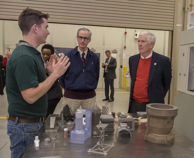 NASA image: Congressman Mo Brooks views Orion Stage Adapter, (OSA), flight h