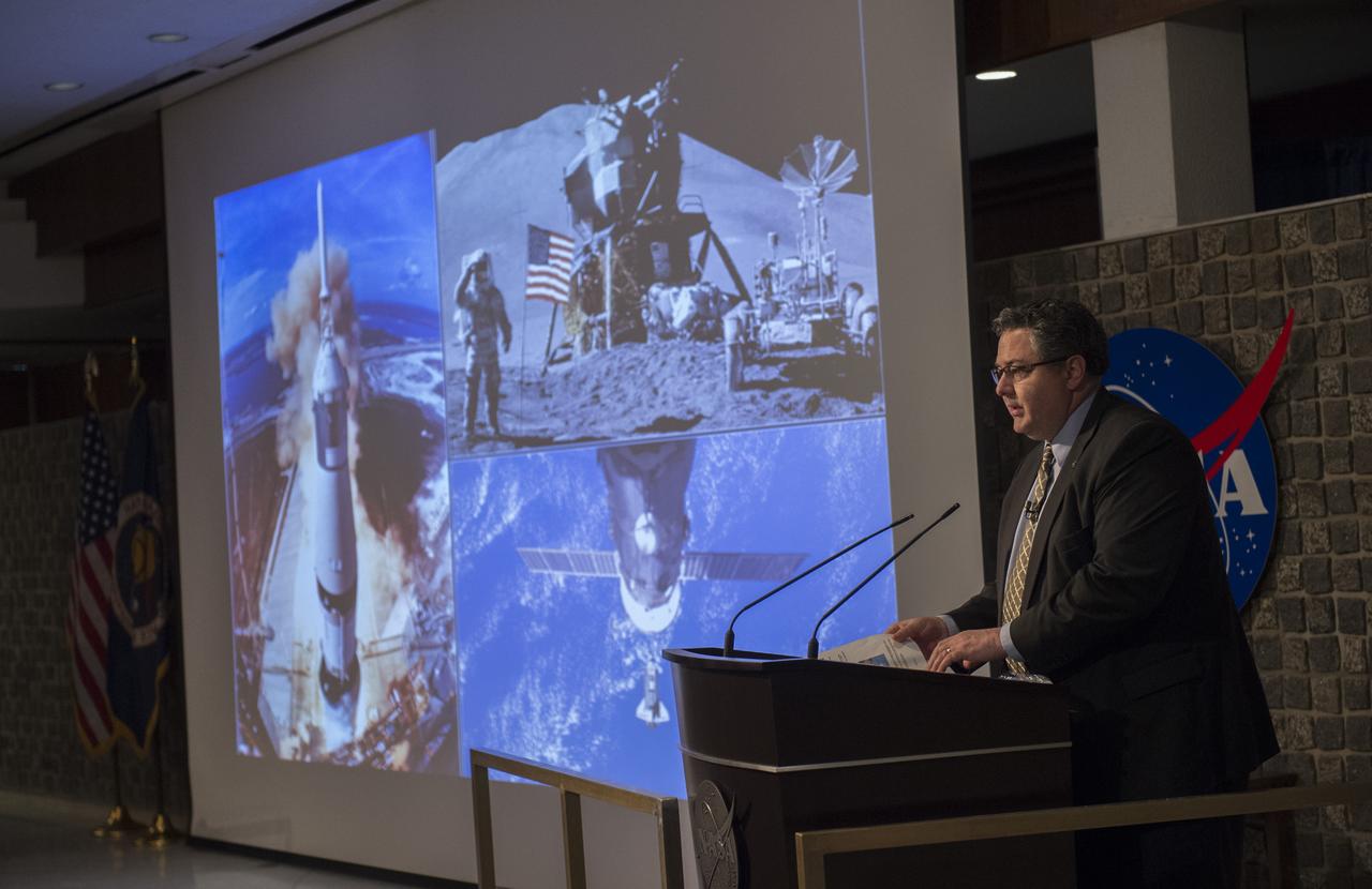 MSFC Director Todd May conducts All Hands meeting with Marshall Personnel following State of NASA address by Acting NASA Administrator Robert Lightfoot