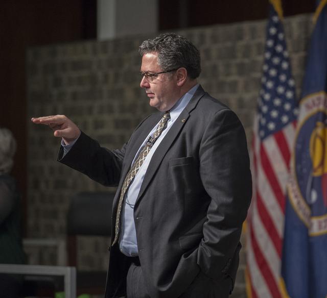 MSFC Director Todd May conducts All Hands meeting with Marshall Personnel following State of NASA address by Acting NASA Administrator Robert Lightfoot