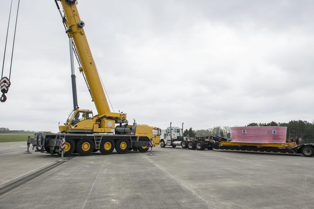 NASA image: Orion Stage Adapter move to Redstone Airfield