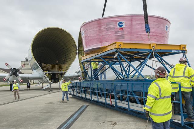 NASA image: Orion Stage Adapter move to Redstone Airfield