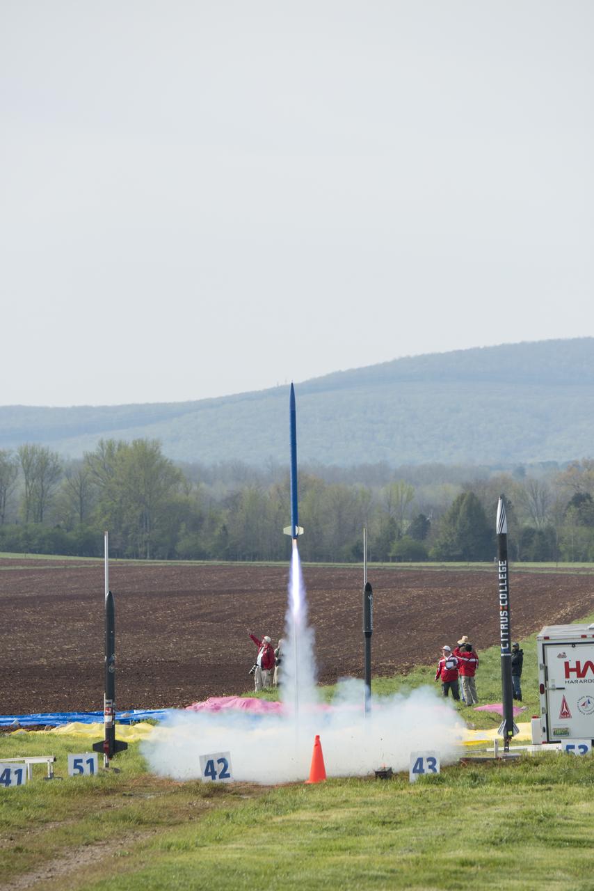  After eight months of designing, building and testing, the middle school, high school and college and university teams launched their rockets as part of NASA Student Launch on Sunday, April 8. The rockets and their payloads are designed to fly to 1-mile in altitude before deploying recovery systems that brings them safely to the ground. 