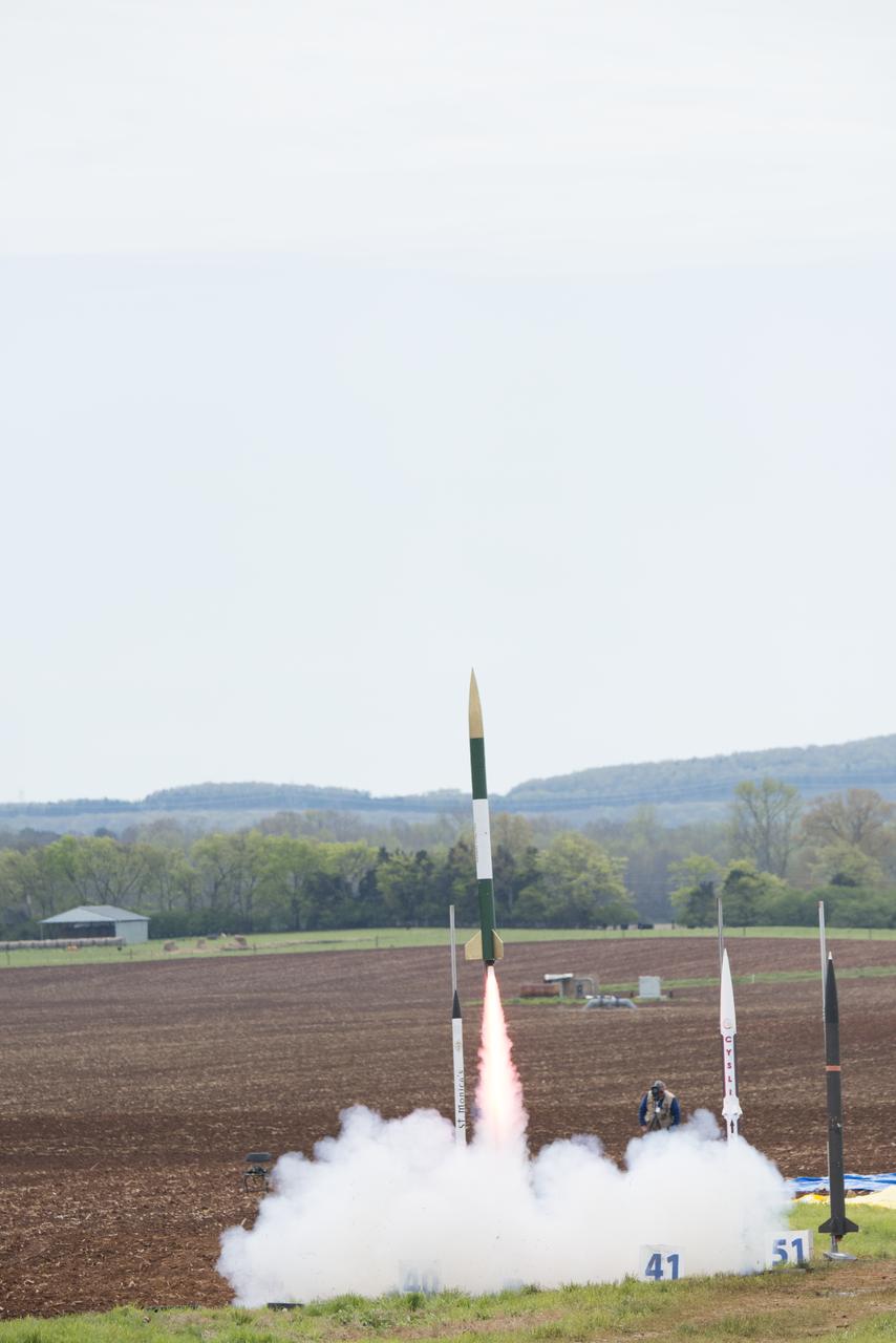 After eight months of designing, building and testing, the middle school, high school and college and university teams launched their rockets as part of NASA Student Launch on Sunday, April 8. The rockets and their payloads are designed to fly to 1-mile in altitude before deploying recovery systems that brings them safely to the ground. 