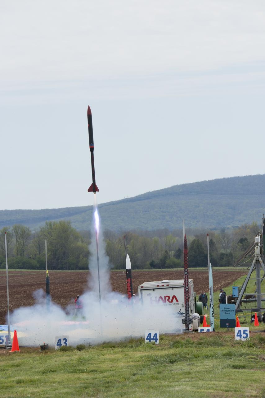  After eight months of designing, building and testing, the middle school, high school and college and university teams launched their rockets as part of NASA Student Launch on Sunday, April 8. The rockets and their payloads are designed to fly to 1-mile in altitude before deploying recovery systems that brings them safely to the ground. 