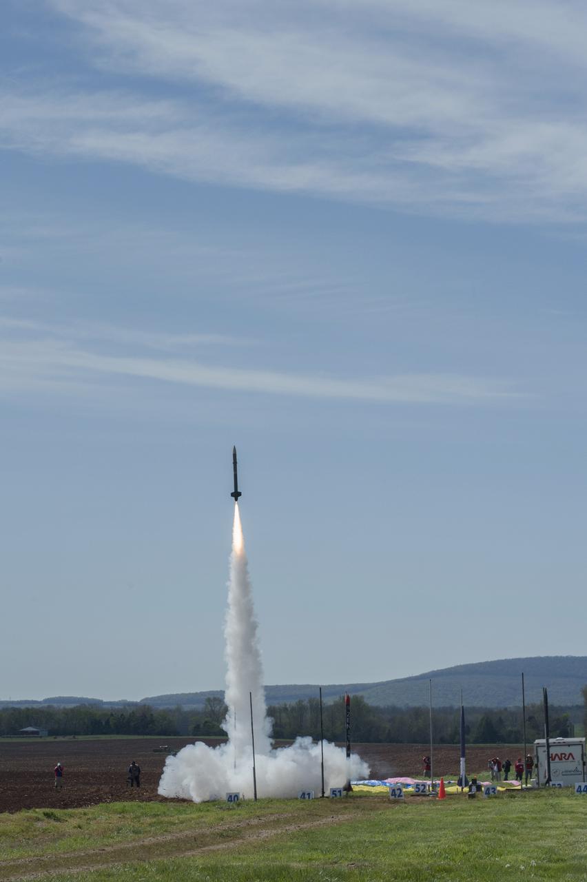 After eight months of designing, building and testing, the middle school, high school and college and university teams launched their rockets as part of NASA Student Launch on Sunday, April 8. The rockets and their payloads are designed to fly to 1-mile in altitude before deploying recovery systems that brings them safely to the ground. 
