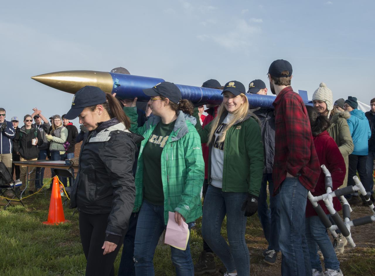 After eight months of designing, building and testing, the middle school, high school and college and university teams launched their rockets as part of NASA Student Launch on Sunday, April 8. The rockets and their payloads are designed to fly to 1-mile in altitude before deploying recovery systems that brings them safely to the ground. 