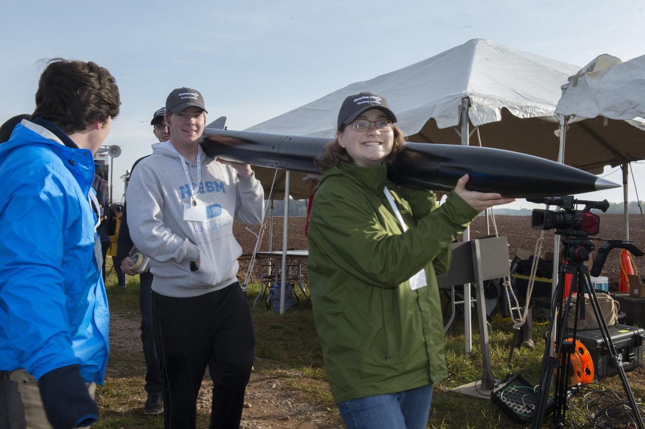 After eight months of designing, building and testing, the middle school, high school and college and university teams launched their rockets as part of NASA Student Launch on Sunday, April 8. The rockets and their payloads are designed to fly to 1-mile in altitude before deploying recovery systems that brings them safely to the ground. 