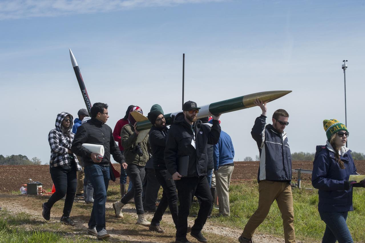 After eight months of designing, building and testing, the middle school, high school and college and university teams launched their rockets as part of NASA Student Launch on Sunday, April 8. The rockets and their payloads are designed to fly to 1-mile in altitude before deploying recovery systems that brings them safely to the ground. 